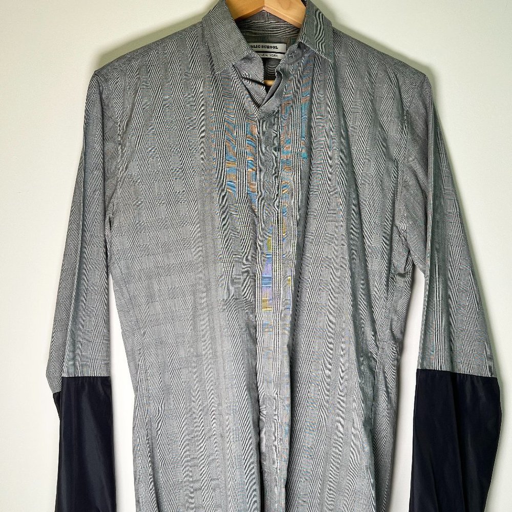 Public School button down shirt with black sleeves